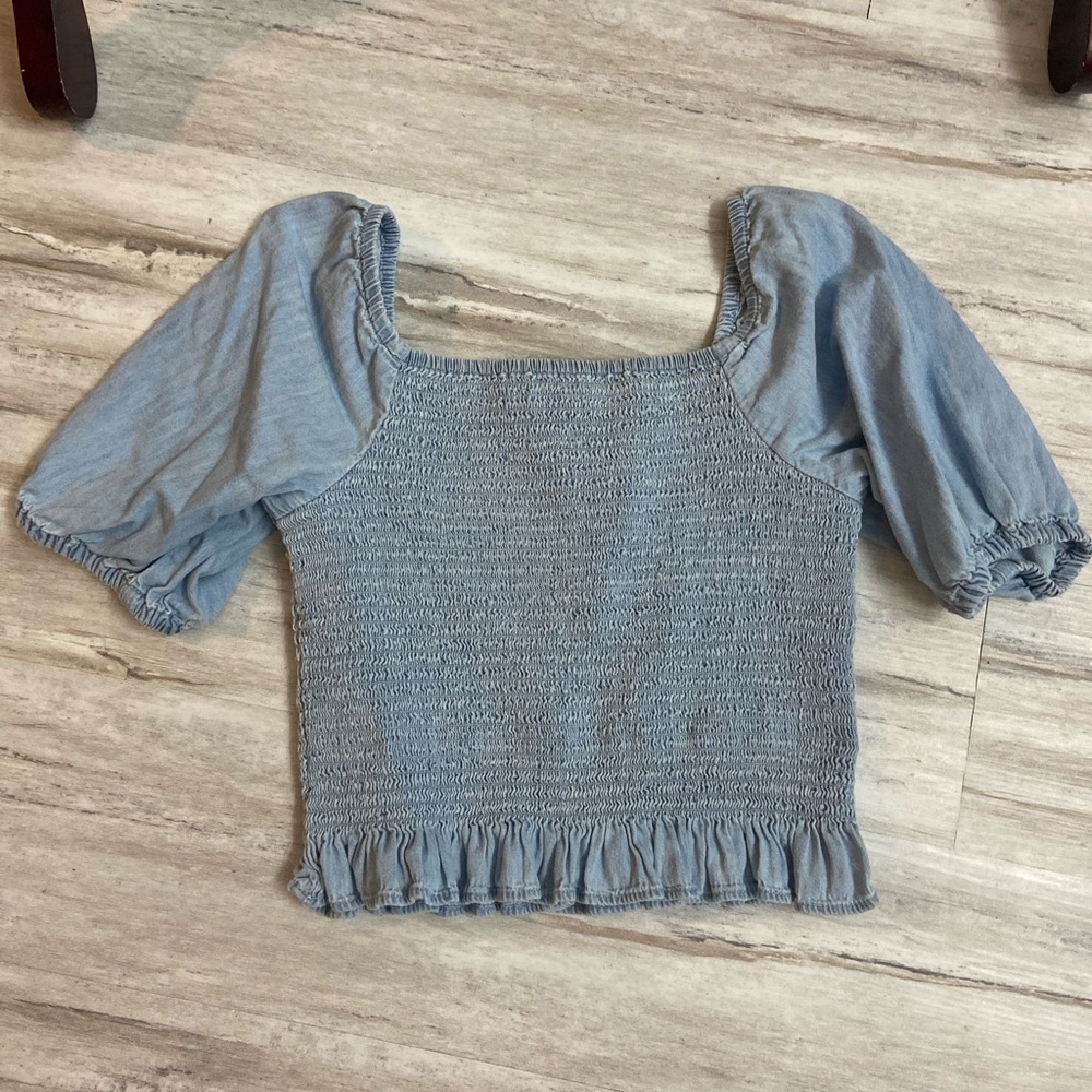 GAP Blue Smocked Kids Blouse